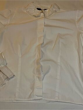 Classic Eddie Bauer White Button-Up Blouse